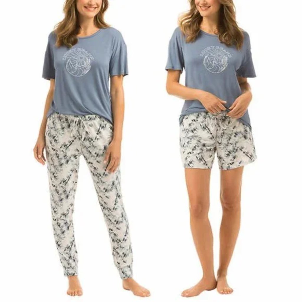 Lucky Brand 3pc Pajama Set Tie Dye